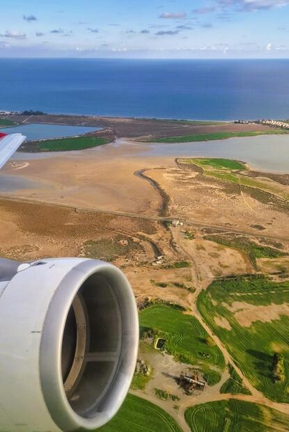 Departure from Larnaca, Cyprus (Zypern)