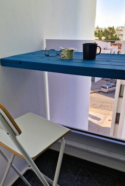 Kitchen Balcony of our Workation office in Larnaca, Cyprus (Zypern)