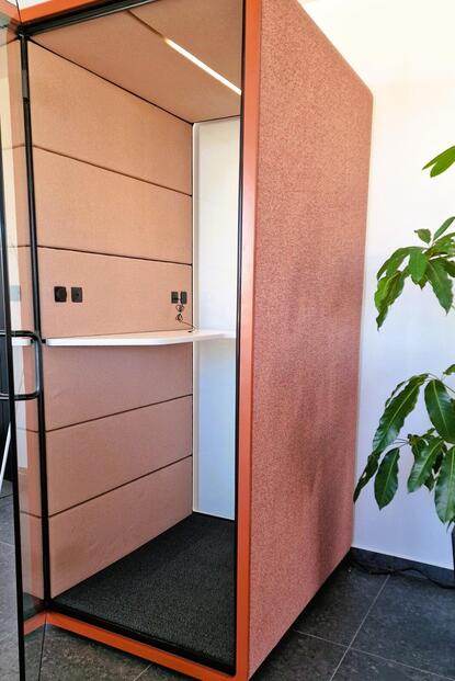 Phone Booth of our Workation office in Larnaca, Cyprus (Zypern)